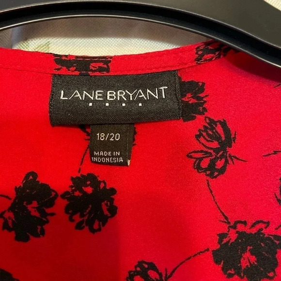 Lane Bryant red/black top - Picture 2 of 5